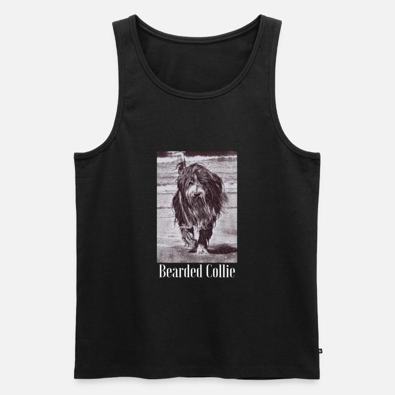 Bearded Collie - Männer Premium Bio Tank Top - Schwarz