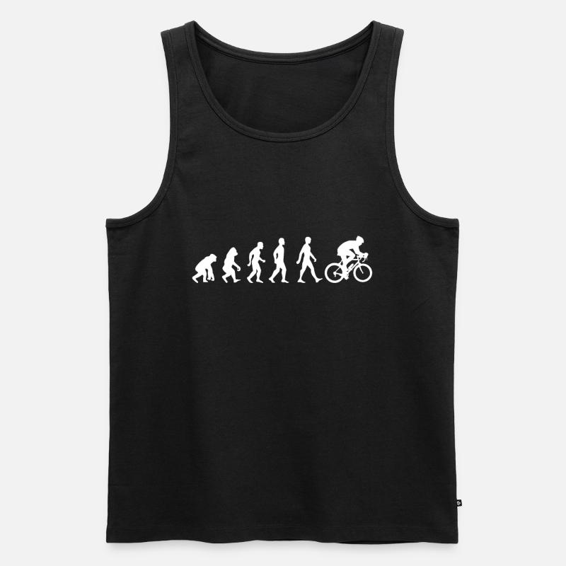 Cyclist Evolution - Men's Premium Organic Tank Top - black