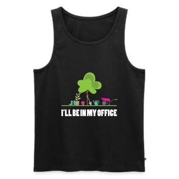 Garten Büro - Männer Premium Bio Tank Top - Schwarz - Vorne - AI Model Male 178 light (178cm)