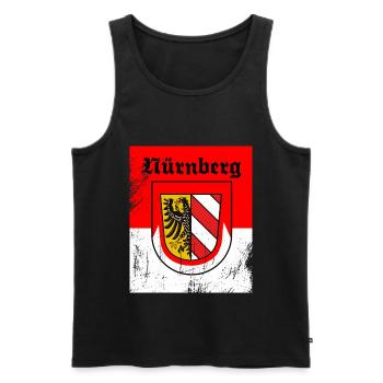 Nürnberg Fürth Erlangen die Frankenmetropole - Männer Premium Bio Tank Top - Schwarz - Vorne - AI Model Male 178 light (178cm)