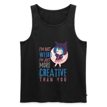 Anime Chibi Creative - Men's Premium Organic Tank Top - black - Front - AI Model Male 178 light (178cm)