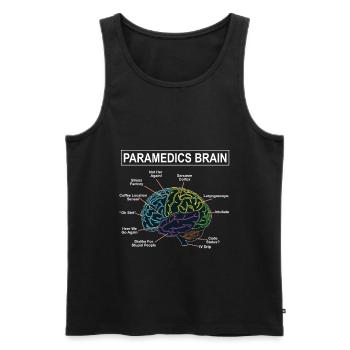 Paramedics thoughts - Men's Premium Organic Tank Top - black - Front - AI Model Male 178 light (178cm)