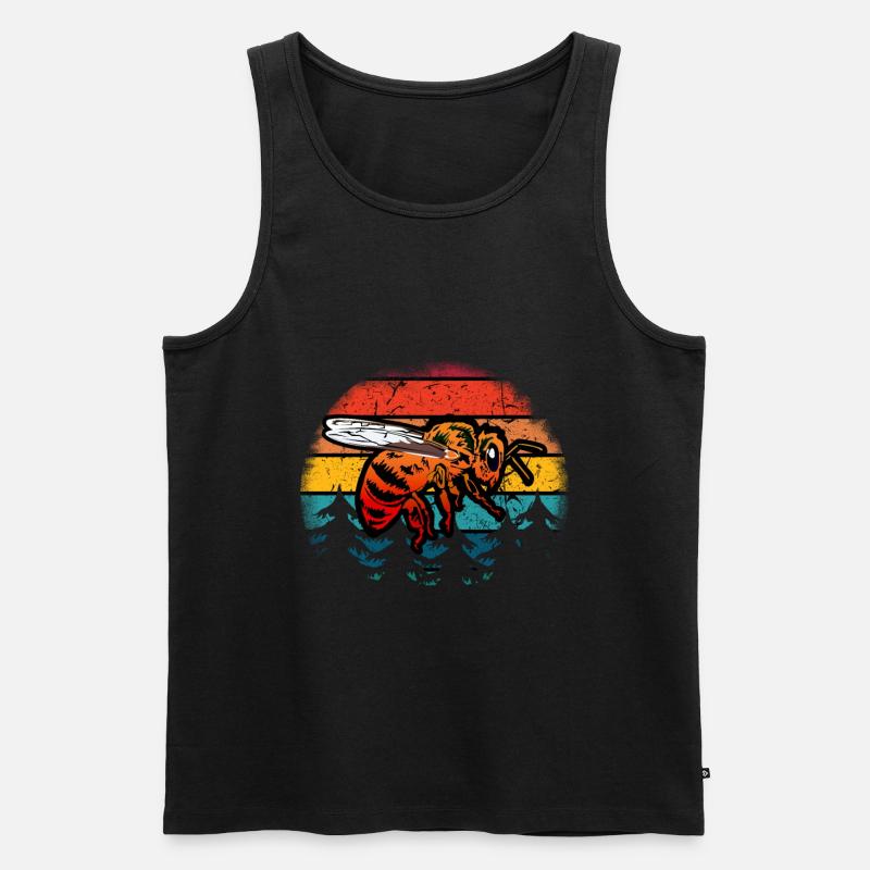 Biene - Männer Premium Bio Tank Top - Schwarz