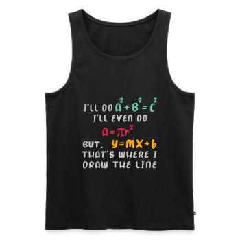 Mathe Lustig Nerd - Männer Premium Bio Tank Top - Schwarz - Vorne - Michal (187cm)