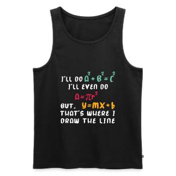 Math nerd - Men's Premium Organic Tank Top - black - Front - AI Model Male 178 light (178cm)