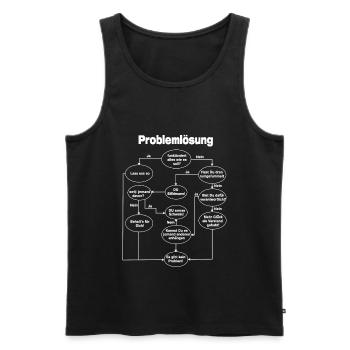 Programmierer Problemlösung - Männer Premium Bio Tank Top - Schwarz - Vorne - Michal (187cm)
