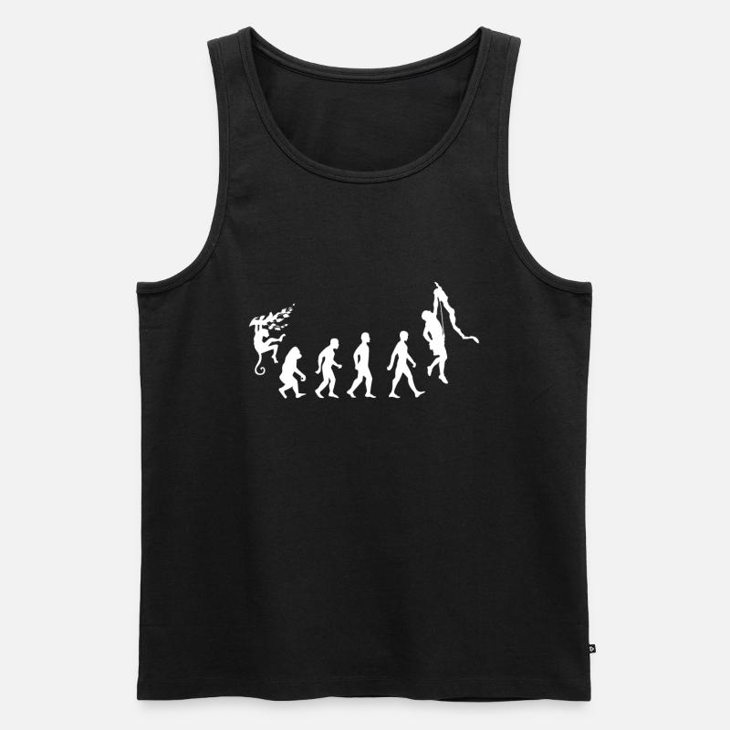 Evolution du grimpeur - Débardeur bio Premium Homme - noir