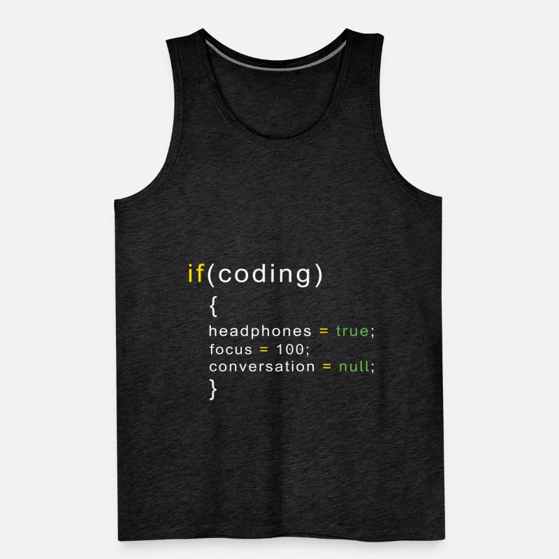 Coder coding Men's Premium Organic Tank Top