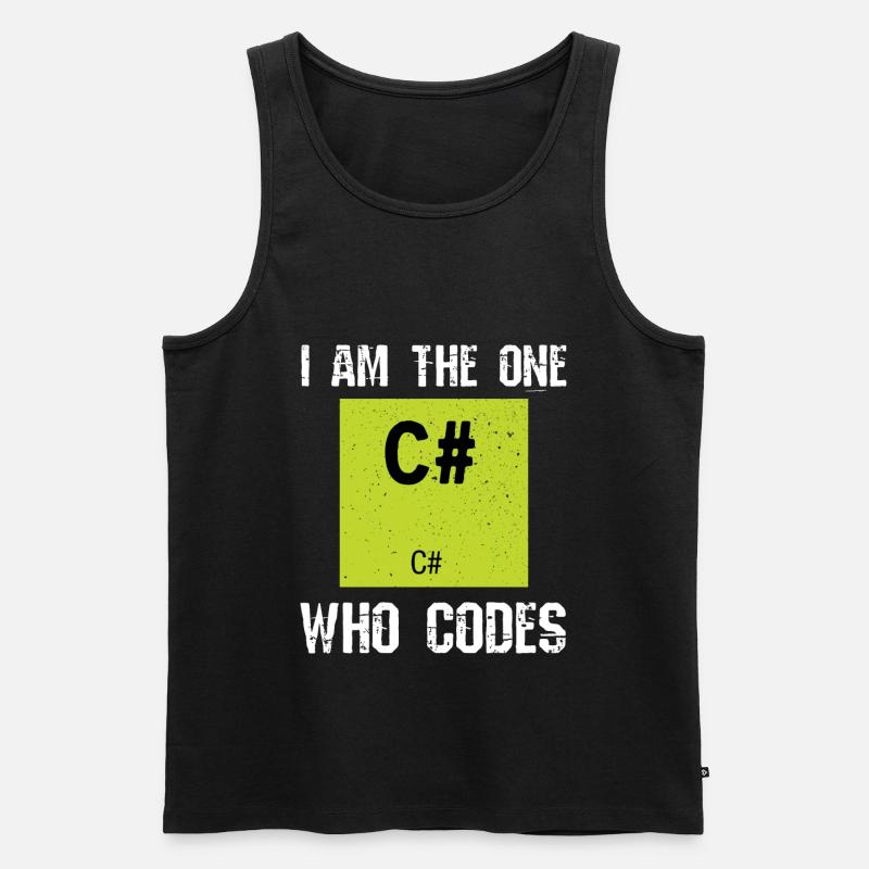 C# Coden Programmieren - Männer Premium Bio Tank Top - Schwarz