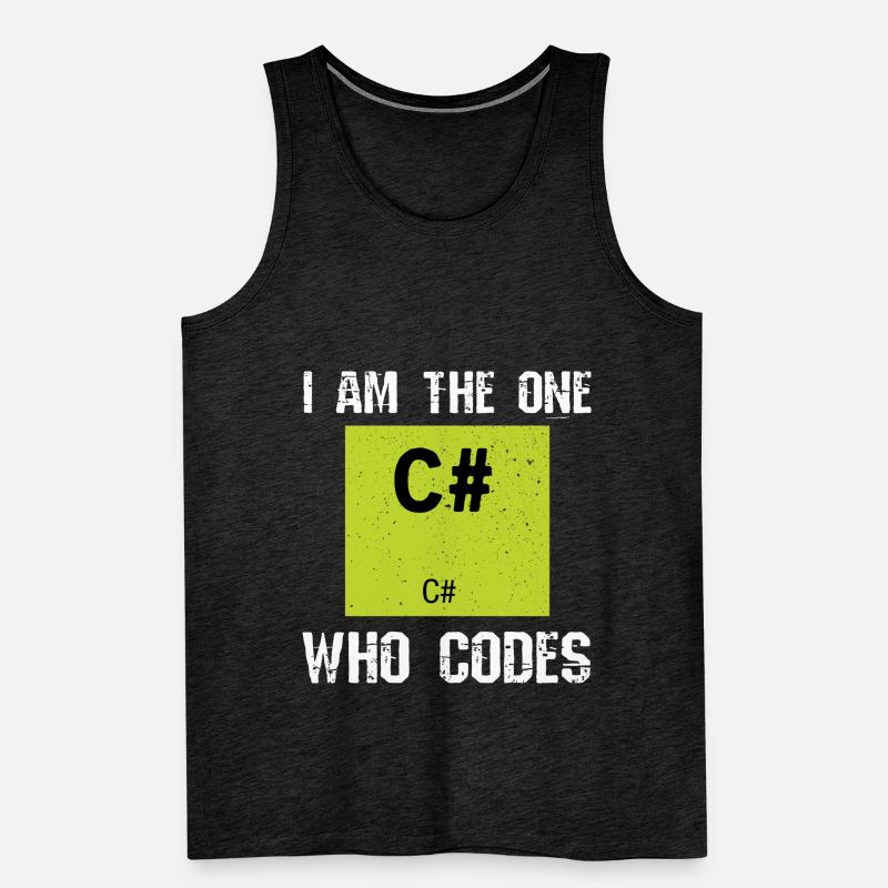 Programming C # Codes Men's Premium Organic Tank Top