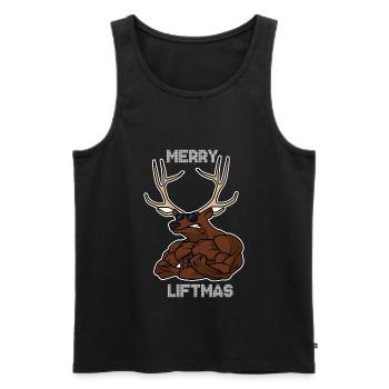Brodolf Merry Liftmas - Débardeur bio Premium Homme - noir - Devant - Michal (187cm)