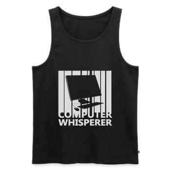 Computer nerd - Men's Premium Organic Tank Top - black - Front - AI Model Male 178 light (178cm)