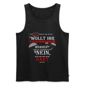 fallschirmjäger härter als steine bundeswehr - Männer Premium Bio Tank Top - Schwarz - Vorne - Michal (187cm)