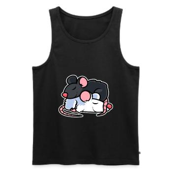 Rats - Débardeur bio Premium Homme - noir - Devant - AI Model Male 178 light (178cm)
