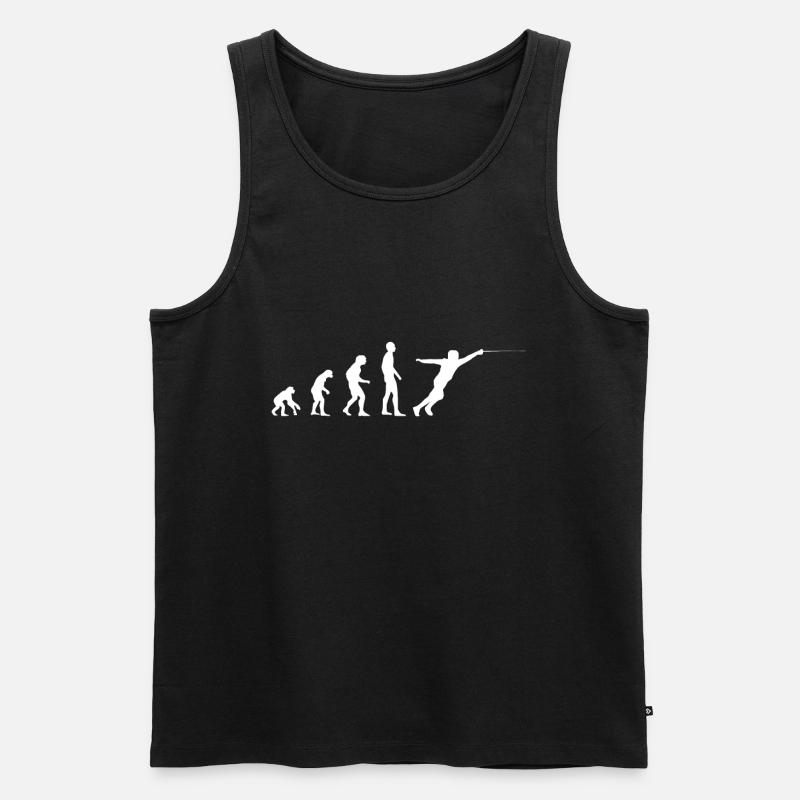 Fencing Evolution T-Shirt - Men's Premium Organic Tank Top - black