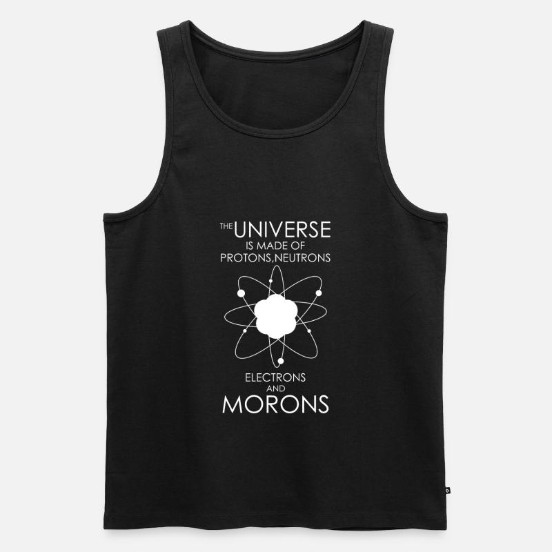Protons neutrons electron idiots - Men's Premium Organic Tank Top - black