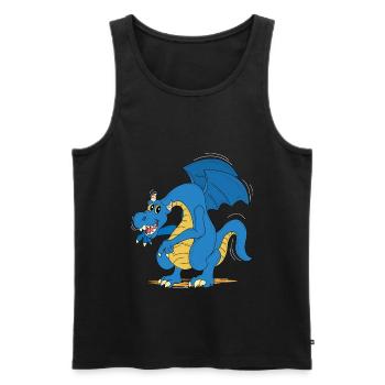 dragon - Débardeur bio Premium Homme - noir - Devant - Michal (187cm)
