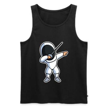 Fencer DAB - Men's Premium Organic Tank Top - black - Front - Michal (187cm)