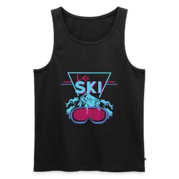 Vintage ski - Men's Premium Organic Tank Top - black - Front - AI Model Male 178 light (178cm)