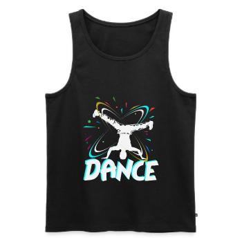 Breakdance - Männer Premium Bio Tank Top - Schwarz - Vorne - AI Model Male 178 light (178cm)