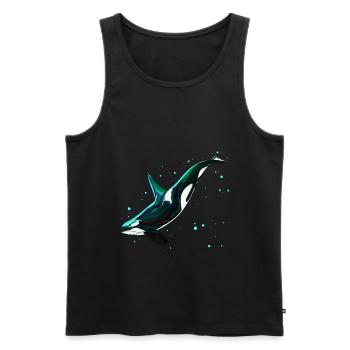 Orca - Men's Premium Organic Tank Top - black - Front - AI Model Male 178 light (178cm)