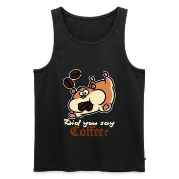 Did you say coffee? - Men's Premium Organic Tank Top - black - Front - Michal (187cm)
