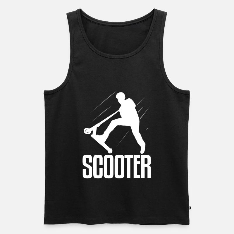 Scooter Roller - Männer Premium Bio Tank Top - Schwarz