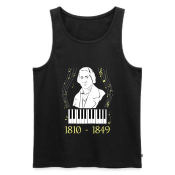 Frederic Chopin - Men's Premium Organic Tank Top - black - Front - Michal (187cm)