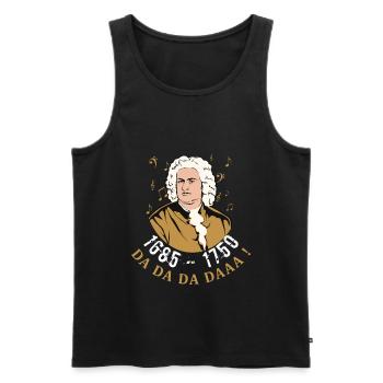 Johann Sebastian Bach - Débardeur bio Premium Homme - noir - Devant - AI Model Male 178 light (178cm)
