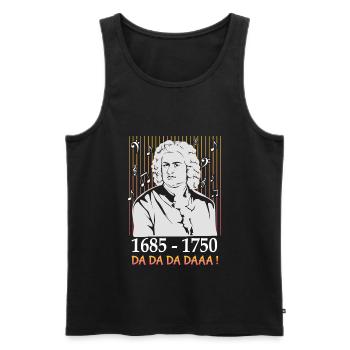 Johann Sebastian Bach - Débardeur bio Premium Homme - noir - Devant - AI Model Male 178 light (178cm)