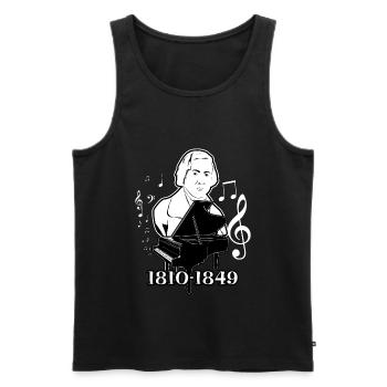 Frederic Chopin - Men's Premium Organic Tank Top - black - Front - Michal (187cm)