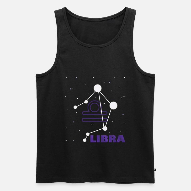 Sternzeichen Waage - Männer Premium Bio Tank Top - Schwarz