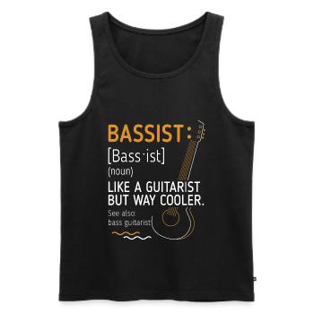 Bassist Like A Guitarist Just Cooler - Men's Premium Organic Tank Top - black - Front - Michal (187cm)