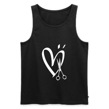 Royal Craft Hairdressers Hairdressers - Men's Premium Organic Tank Top - black - Front - AI Model Male 178 light (178cm)