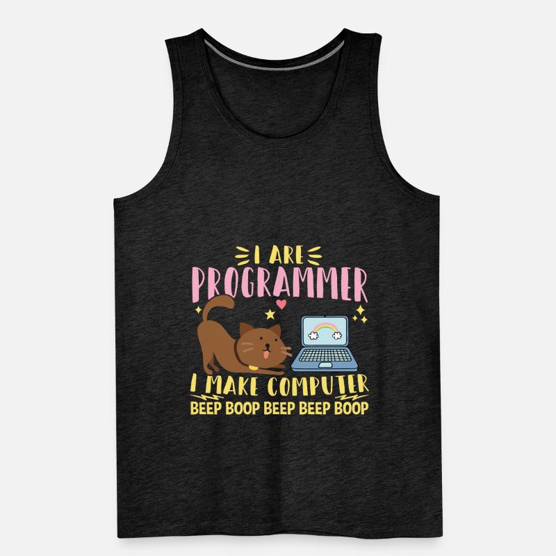 I Are Programmer I Makes Computer Beep Boop Coder Männer Premium Bio Tank Top