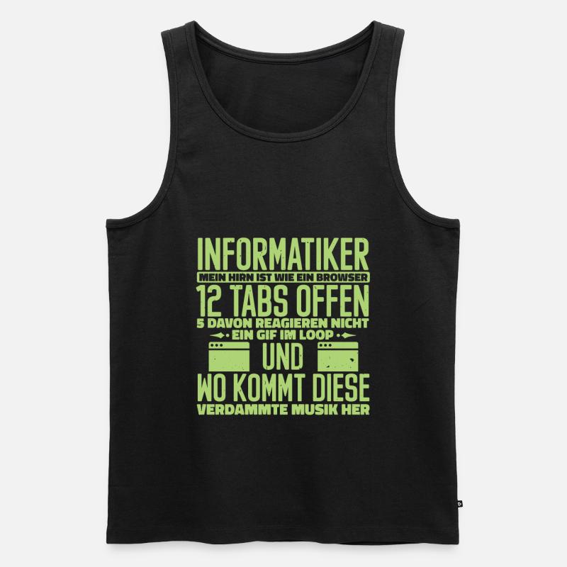 Informatiker 12 Tabs Offen - Männer Premium Bio Tank Top - Schwarz