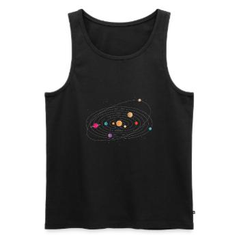 Weltall Astronomie Nasa Milchstraße Geschenkidee - Männer Premium Bio Tank Top - Schwarz - Vorne - Michal (187cm)