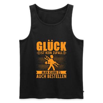 Glück Ist Kein Zufall Schornsteinfeger Glück Kamin - Männer Premium Bio Tank Top - Schwarz - Vorne - Michal (187cm)