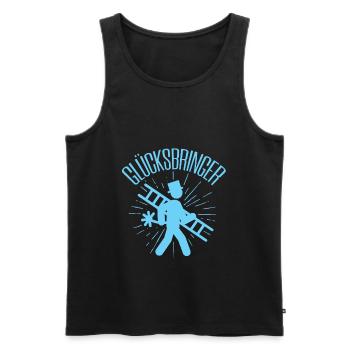 Glücksbringer Schornsteinfeger Kaminfeger Geschenk - Männer Premium Bio Tank Top - Schwarz - Vorne - Michal (187cm)