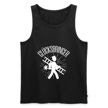 Glücksbringer Schornsteinfeger Kaminfeger Geschenk - Männer Premium Bio Tank Top - Schwarz - Vorne - Michal (187cm)