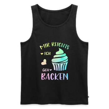 Backliebhaber Geschenk Mir Reichts Ich Geh Backen - Männer Premium Bio Tank Top - Schwarz - Vorne - Michal (187cm)