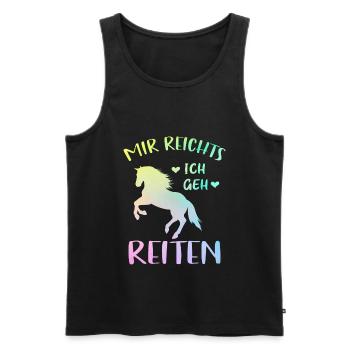 Mir Reichts Ich geh Reiten Geschenk für Pferdefan - Männer Premium Bio Tank Top - Schwarz - Vorne - Michal (187cm)