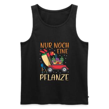 Nur noch eine Pflanze | Lustiges Gärtner Geschenk - Männer Premium Bio Tank Top - Schwarz - Vorne - AI Model Male 178 light (178cm)