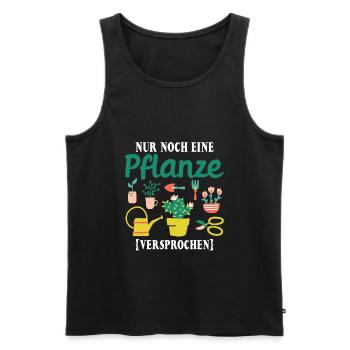 Nur noch eine Pflanze | Lustiges Gärtner Geschenk - Männer Premium Bio Tank Top - Schwarz - Vorne - AI Model Male 178 light (178cm)