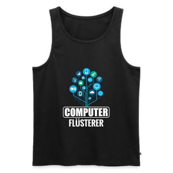 Programmierer Informatik Admin Computer Flüsterer - Männer Premium Bio Tank Top - Schwarz - Vorne - AI Model Male 178 light (178cm)