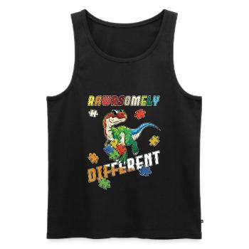 Tag Des Bewusstseins Für Autismus - Männer Premium Bio Tank Top - Schwarz - Vorne - AI Model Male 178 light (178cm)
