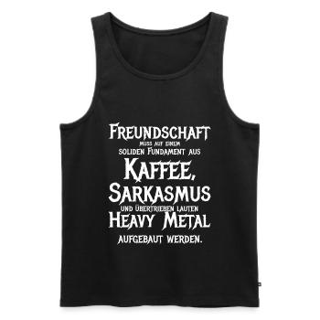 Spruch Musik Metal Rock bester Kumpel BFF Freundin - Männer Premium Bio Tank Top - Schwarz - Vorne - Michal (187cm)