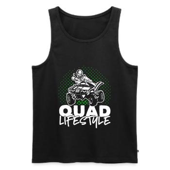 Quad ATV quad conduite tout-terrain quad conduite quad - Débardeur bio Premium Homme - noir - Devant - AI Model Male 178 light (178cm)