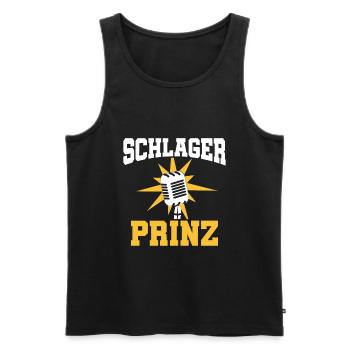 Schlager Prinz Deutscher Schlager Volksmusik - Männer Premium Bio Tank Top - Schwarz - Vorne - Michal (187cm)