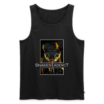 Snakes addict - Men's Premium Organic Tank Top - black - Front - Michal (187cm)